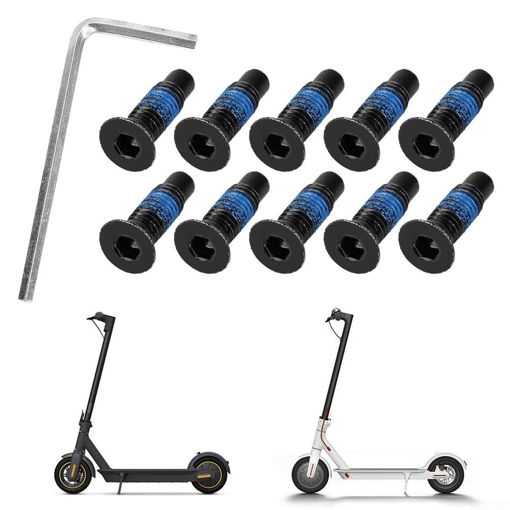 Kit de tornillos de montaje para scooter eléctrico Ninebot Max G30 ES1 ES2 ES4 F, pernos de acero inoxidable, 10 piezas