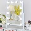 FENCHILIN Vanity Mirror with Lights, 19''x12'' Makeup Hollywood Mirror for Desk with 12 Bulbs Light Smart Touch Control 3 Colors Dimmable Detachable 10X Magnification Tabletop 360Rotation