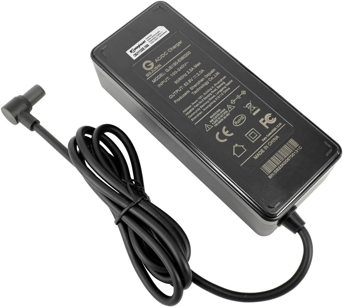 PowerSmart Chargeur 53,6 V 2 A pour scooter électrique Xiaomi 6 Pro (48 V)