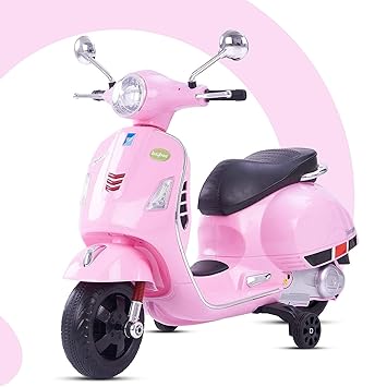 GoodLuck Baybee Vespa Rechargeable Battery Operated Ride-on Bike and Baby Ride on/Kids Ride on Toys -Kids Bike - Baby Bike for Kids to Drive Toys Car Suitable for Boys & Girls (Maxima Pink)