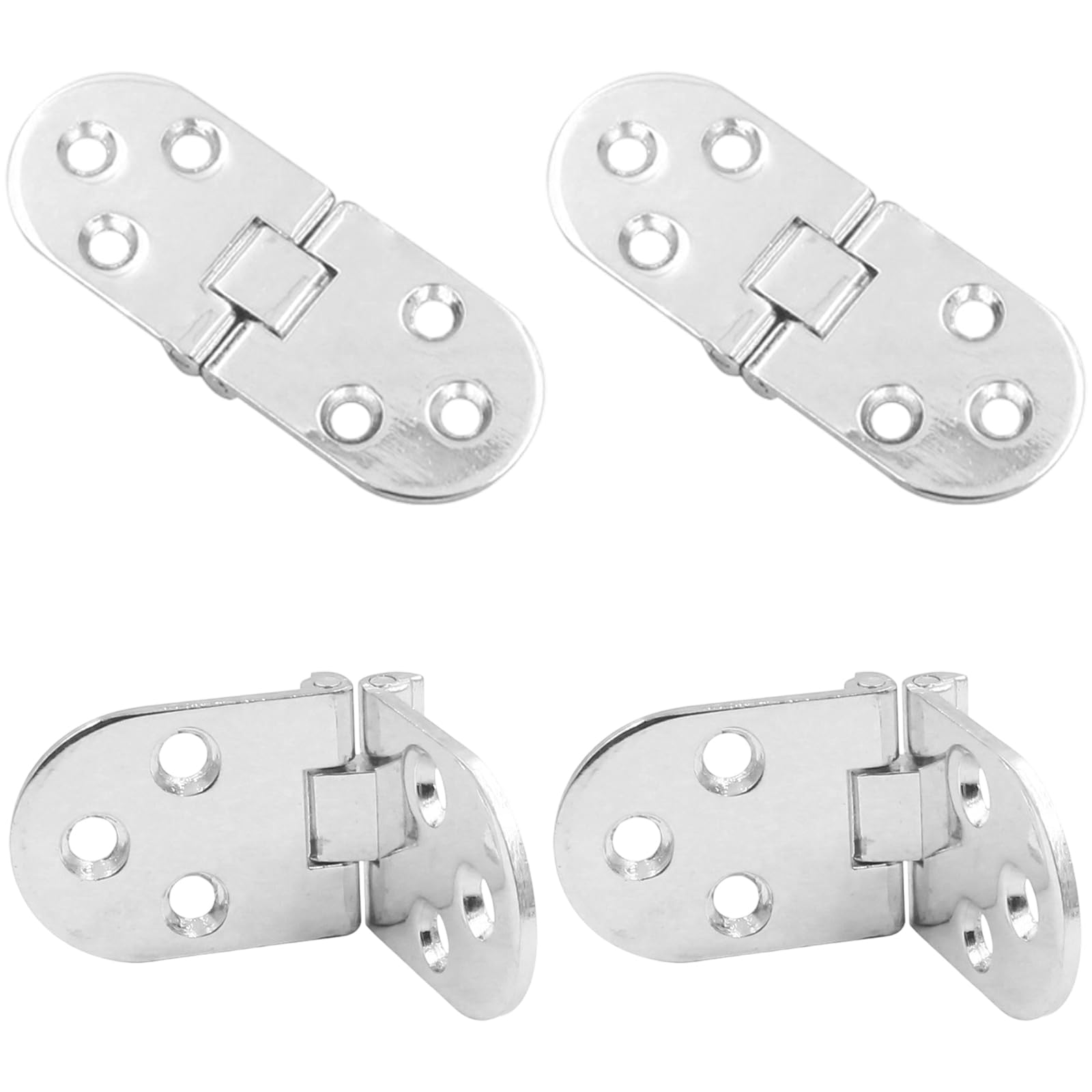 Full 180 Degree Foldable Cabinet Door Hinge with Erosion Resistant Construction Easy Installation 4pcs for Home Strong Cabinet Hinges for Door