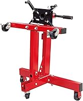 Vista 2 de BIG RED Soporte de motor giratorio de acero, capacidad de 3/4 toneladas (1,500 libras) con marco plegable, 5 ruedas, 4 brazos ajustables, cabezal