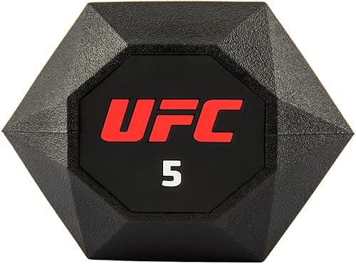 Miniatura 2 de UFC Octagon Dumbbells, Rubber Coated Steel Dumbbell Sets sizes 2.5 to 10kg Weights Home Gym