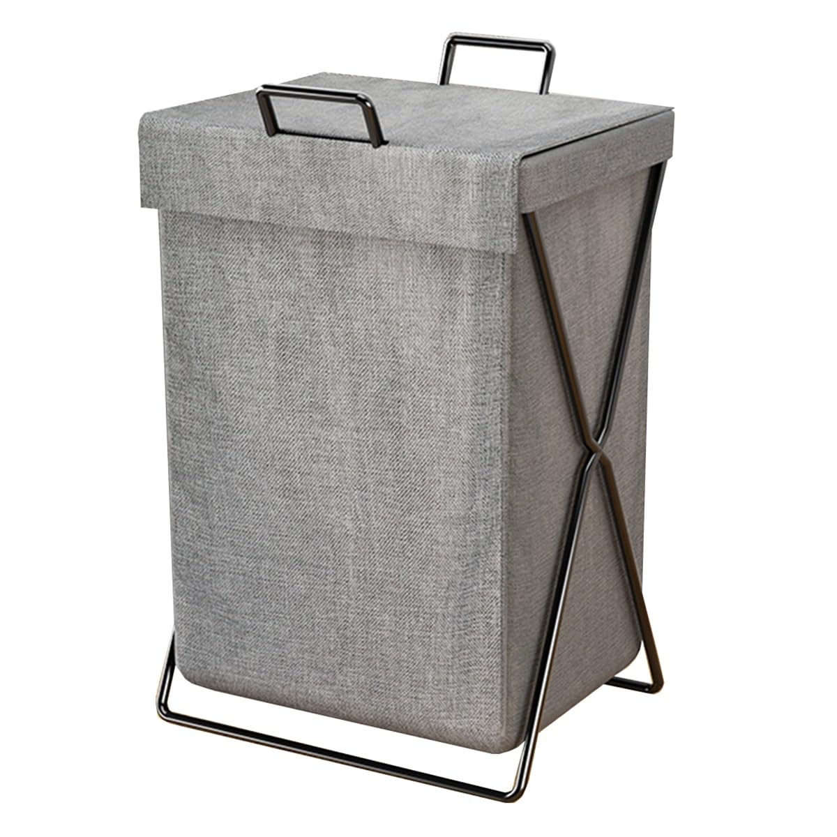 Cesto Portabiancheria StorageRight Grande 125L Pieghevole - Grigio, Con Manici