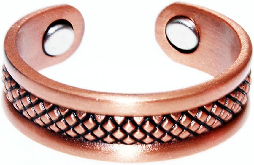 LONGRN-Magnetic Copper Ring Adjustable Size for Arthritis for Men and Women