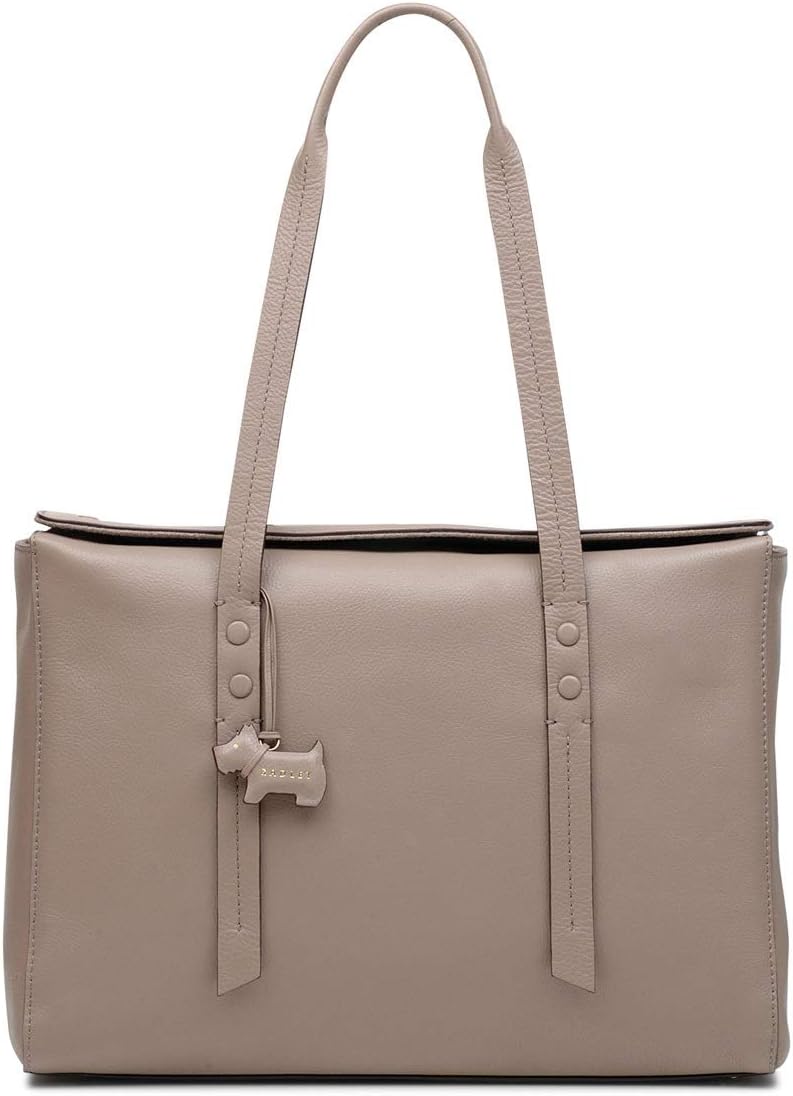 Radley London Belmont House Large Flapover Tote Shoulder Bag in Mink (Taupe)