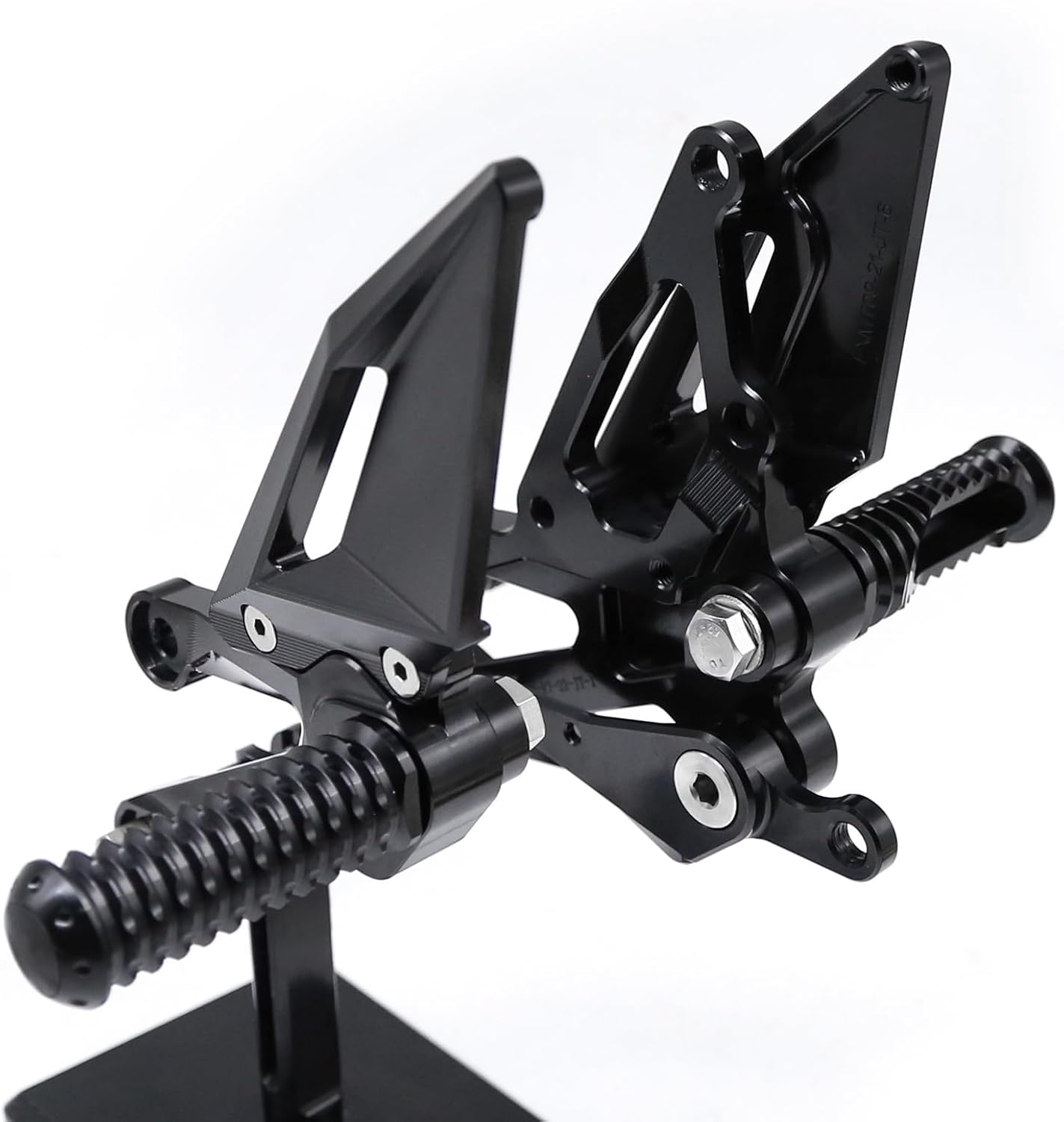 PROCNC Motorcycle Aluminum Rearsets Foot pegs Rear sets Footrest Fit for Yamah.a YZF R7 2021 2022 2023（Black）
