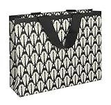 Cakes de Bertrand – ein Papier Einkaufstasche 35 x 10 x 27,5 cm matt laminierter Oberfläche, Motiv Paris (auf weißem Grund und Eiffelturm Schwarz)