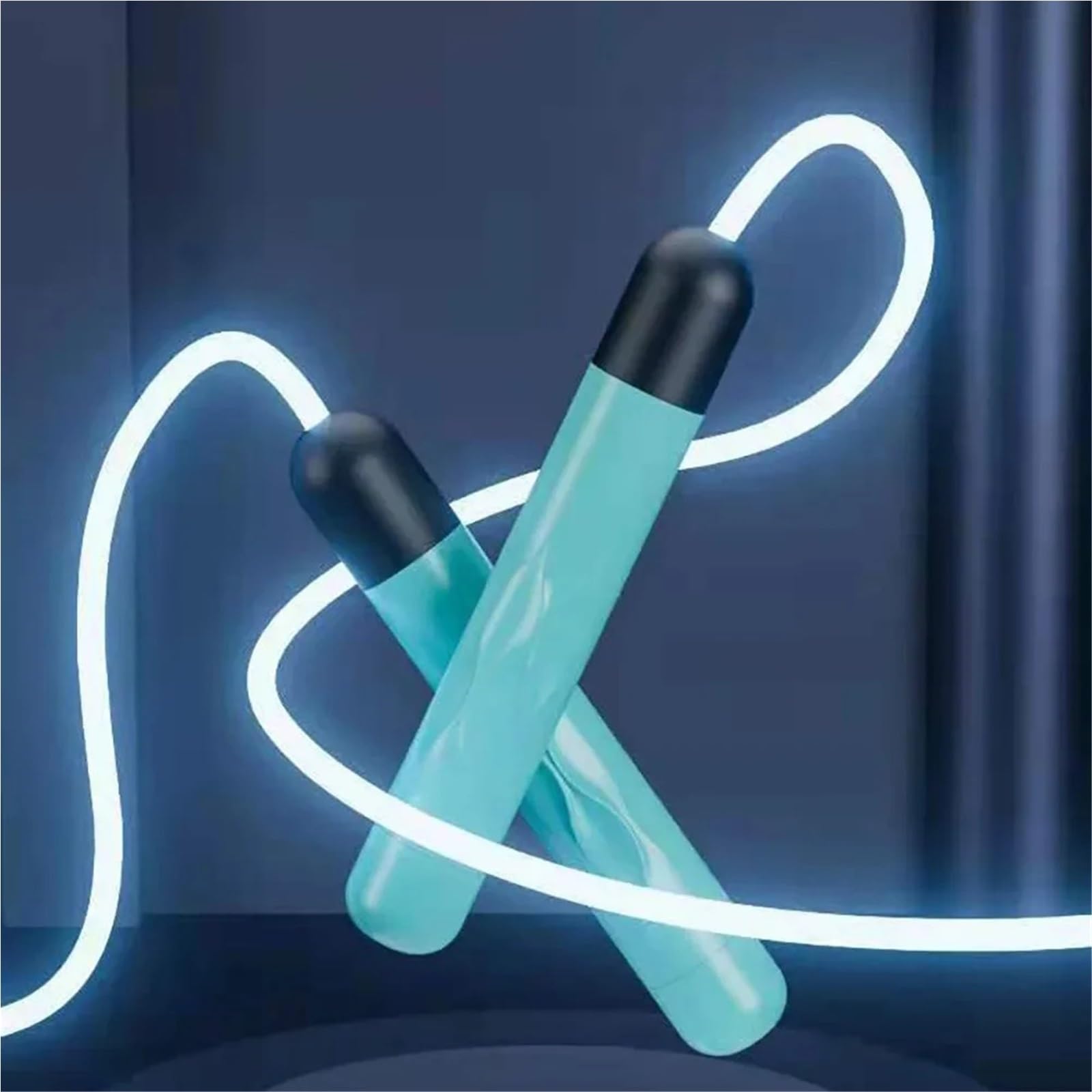LED Night Glow Jump Ropes Incandescente Corda per Saltare per Adulti Regolabile Portatile Formazione Sport Attrezzature Fitness