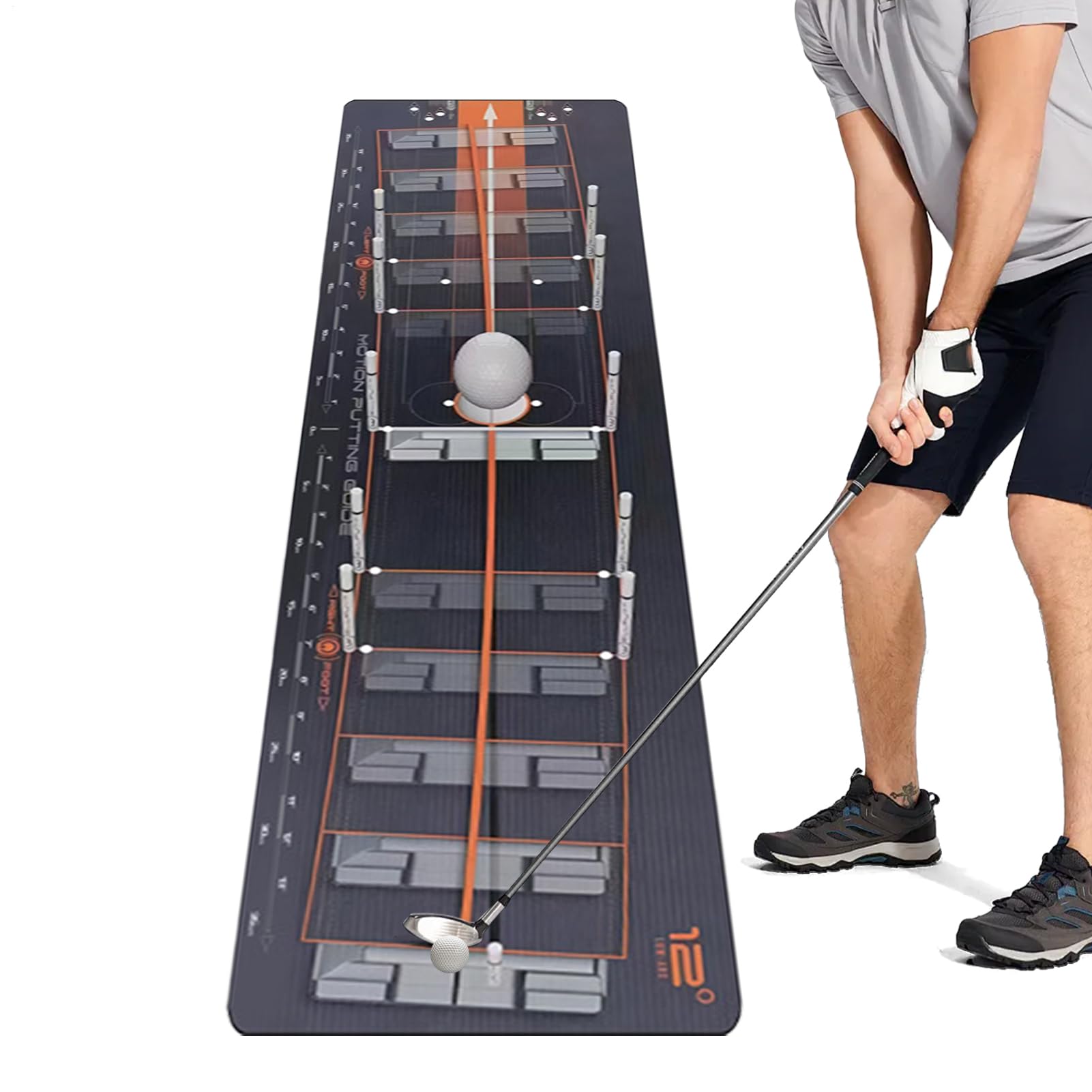 Golf Putting Mat, cubierta de práctica interior, portátil Training Aid, no resbaladizo durable, compacto diseño rollable para backyard, adultos, papá, mujer, día y más