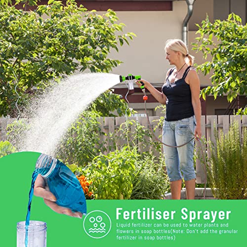 Staibc Garden Hose Nozzle, High Pressure Water Hose Nozzle Spray Nozzle With 3.5Oz Soap Dispenser Bottle Snow Car Wash Foam Gun For Watering Plants, Lawn, Patio, Cleaning, Showering Pet #TOP3