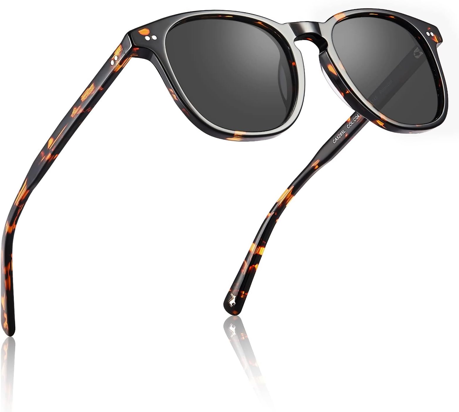 Retro Cool Acetate Polarized Sunglasses for Men UV Protection, Outdoor Fashion Driving Eyewears Male Square Sunnies