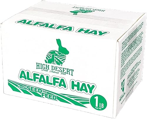 High Desert Heno de alfalfa para conejos, cobayas, chinchillas y mascotas pequeñas, heno natural rico en proteínas para animales jóvenes en