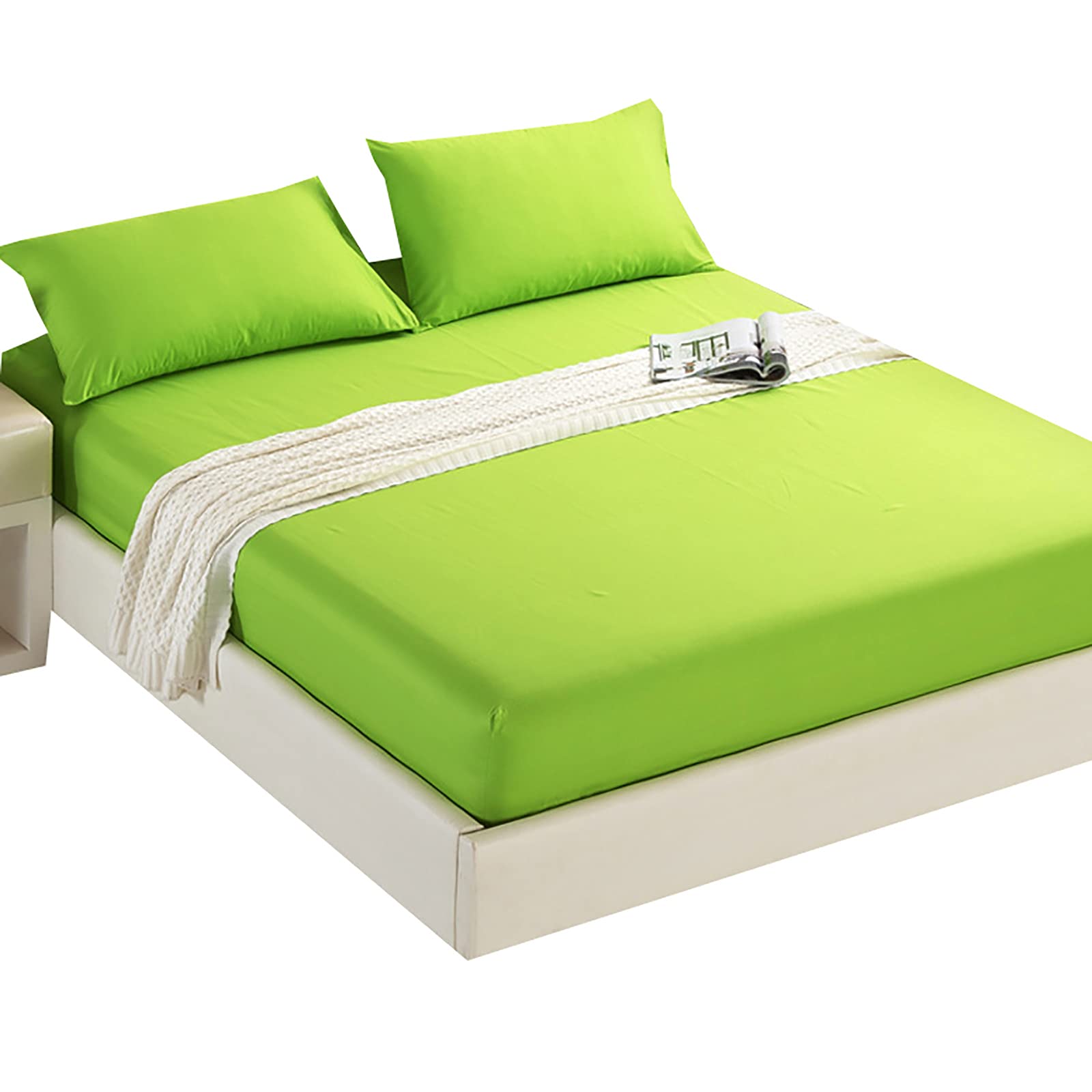 Lenzuolo Con Angoli Microfibra 1800 - Antipiega, Tasca Profonda 35cm, Verde Bosco - Foto 8