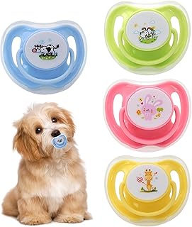 Générique Tétines pour Chats | Apaisant Tétée Chiot Chaton,4 Pièces Jouet à Mâcher en Silicone Anti-Stress en Forme de Papillon pour Animaux Domestiques Temps de Calme