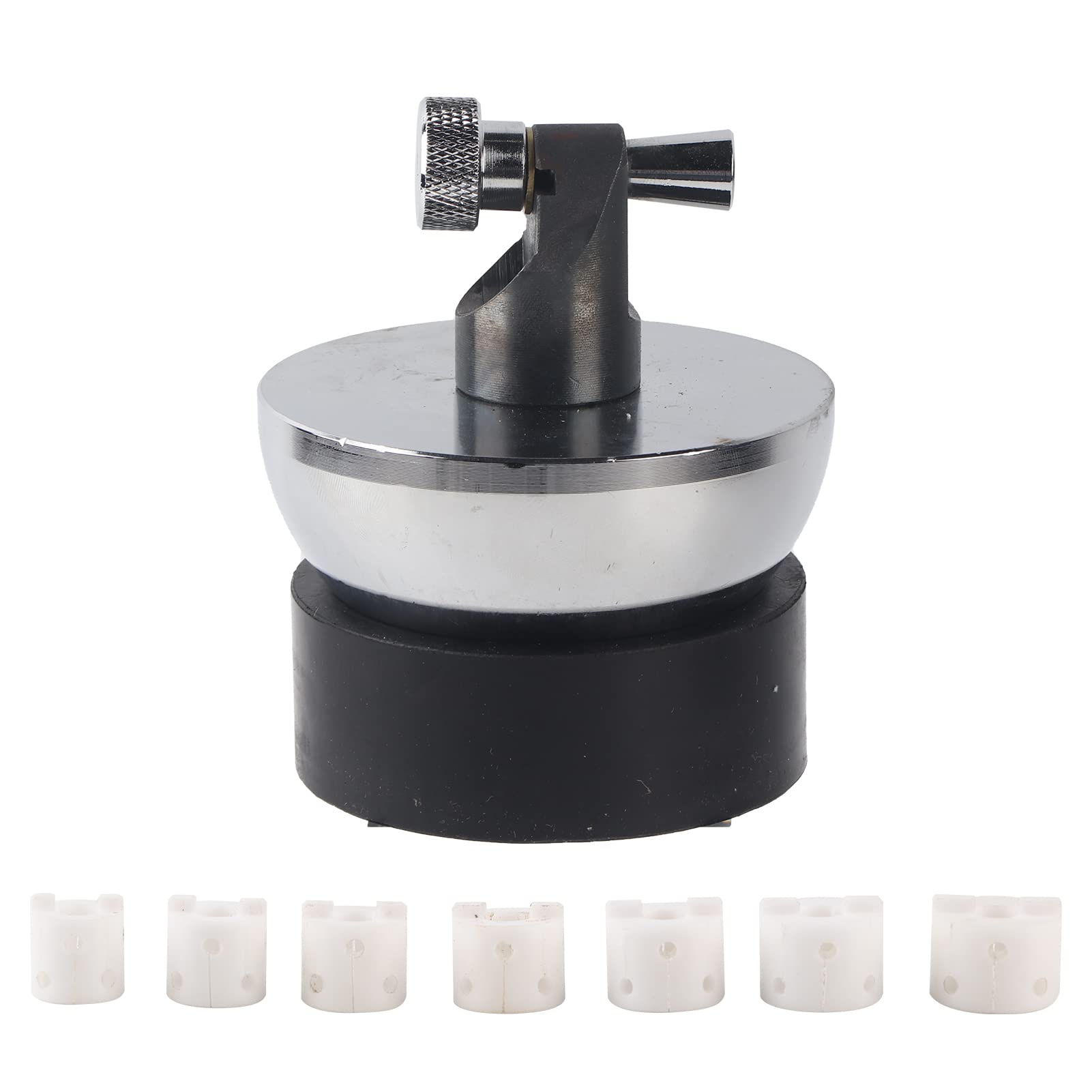 WAHEWUD Kit de herramientas de abrazadera de fijación de anillo profesional para fabricación de joyas con troqueles redondos intercambiables y Base estable tipo B E Juego de accesorios (Estilo B)