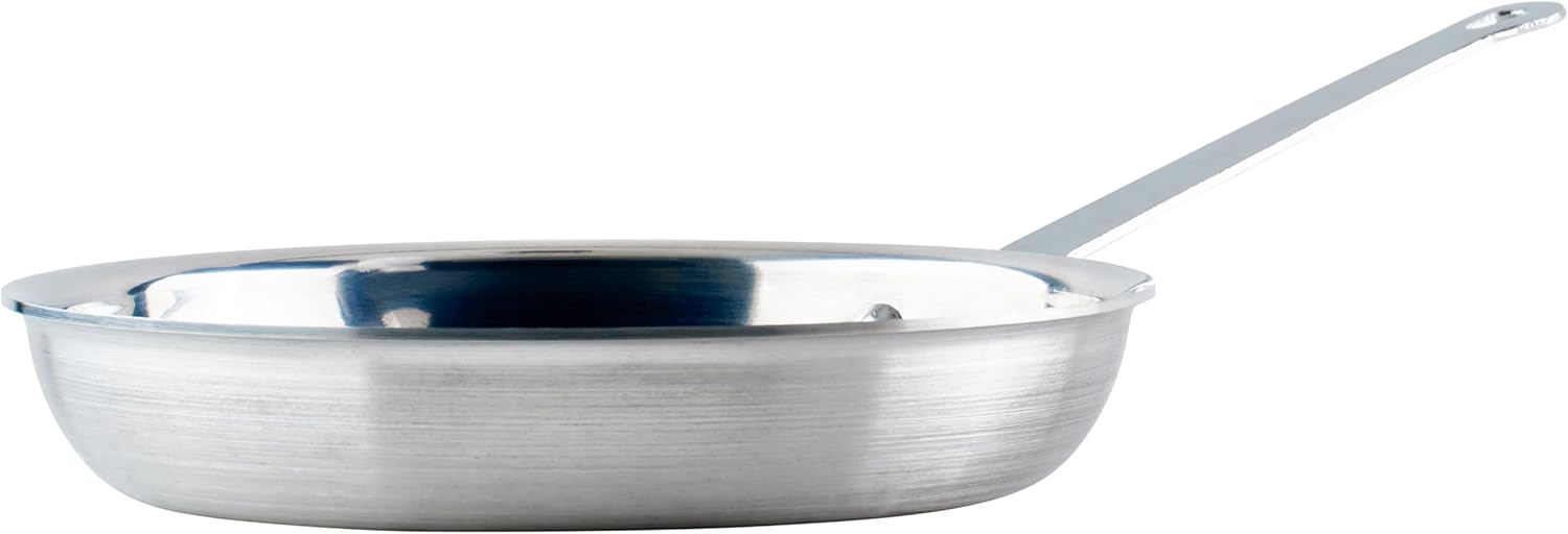 Winco Commercial-Grade Aluminium Fry Pan/Skillet, Mirror Finish, 10"