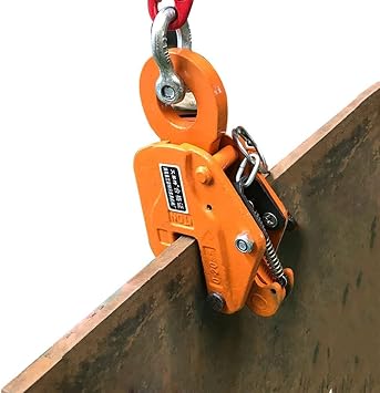 Industrial Plate Clamp 11000Lbs Plate Lifting Clamp Jaw Opening 1.9 Inch Vertical Plate Clamp Handling Lifting Equipment1T