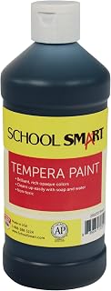 School Smart Tempera Paint, Black, 1 Pint Bottle