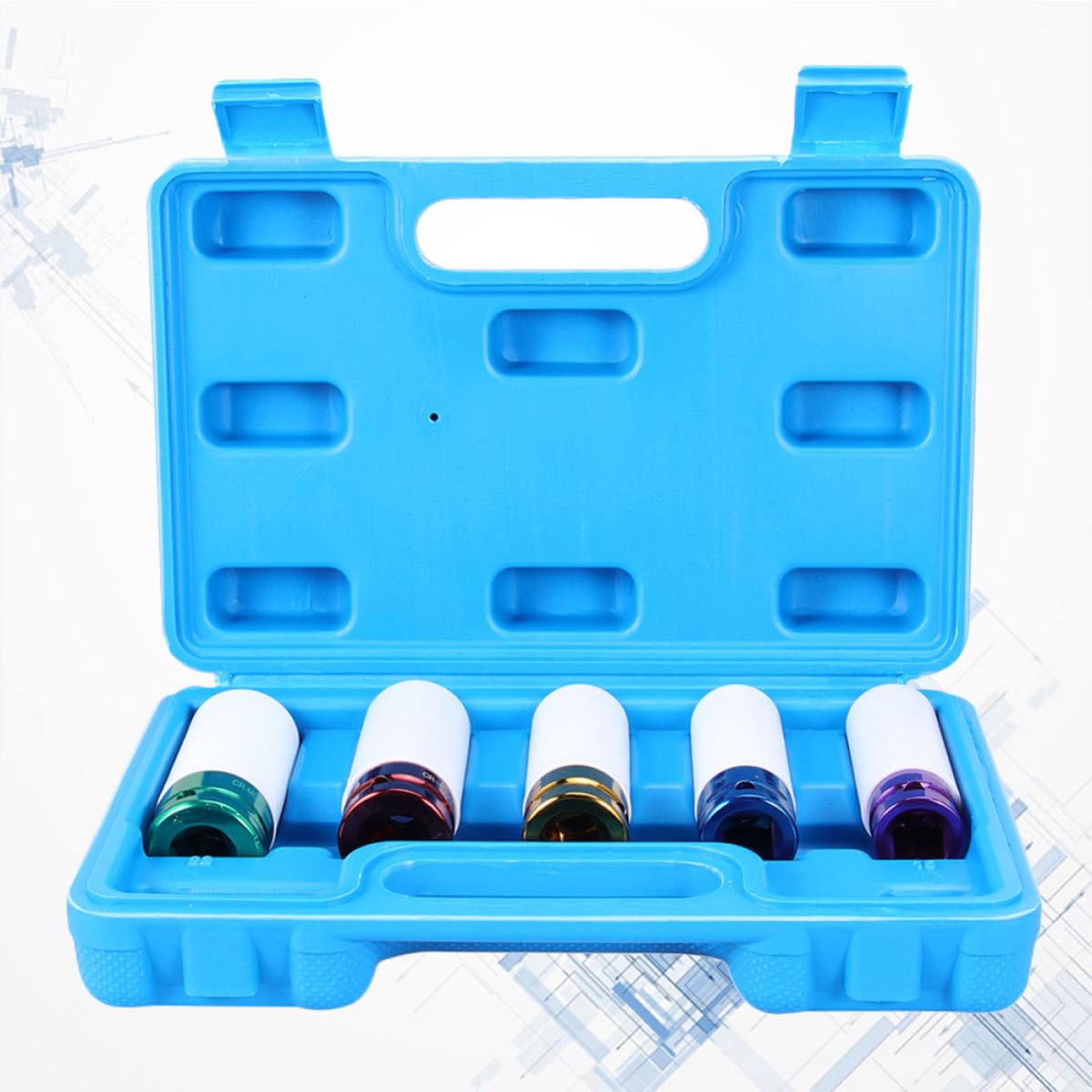 5 Piezas Juego de Vasos Protectores para Tuercas de Rueda 15 17 19