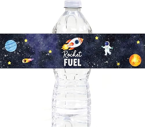 Andaz Press Outer Space Etiquetas impermeables para botellas de agua para el primer cumpleaños, paquete de 40 etiquetas para botellas de agua para disponible en Yaxa Costa Rica