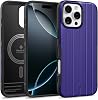 Spigen Apple iPhone 16 Pro Max MagSafe Kılıf Dual Grip Mag Hava Kanalı Teknolojisi™ Askeri Sınıf Koruma Braided Blue Dokulu Yüzey Kapak - ACS08050