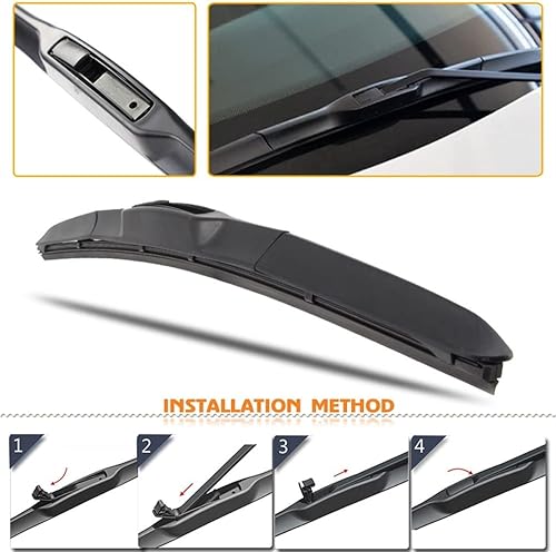 Miniatura 3 de Limpiaparabrisas de automóvil de calidad original compatible con Hyundai i10 de 22 pulgadas + 16 pulgadas 2008-2013, limpiaparabrisas delantero,