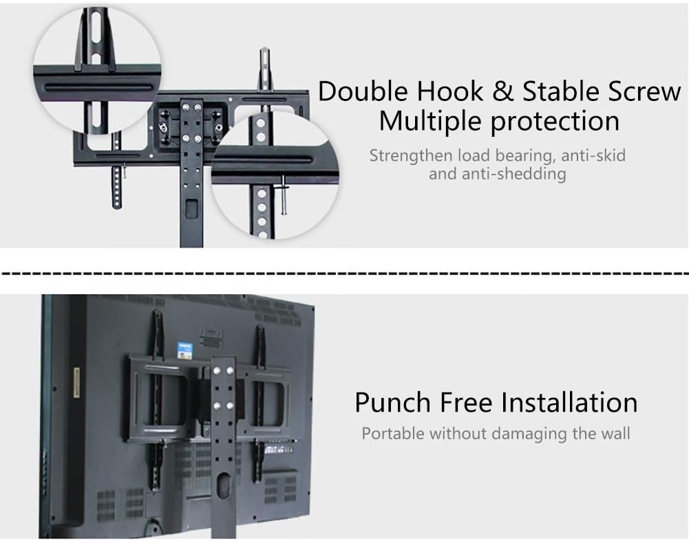 Tv Stand Bracket with Tilt Swivel Adjustable Mount for 32-70” Led LCD Screens - Sector Steel Base with Anti-Slip Feet - Max 600X400Mm Beautiful Scenery