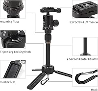 Vista 2 de SIRUI Mini trípode de escritorio de 13.5 pulgadas con cabeza de bola de 360°, trípode de aluminio portátil para cámara DSLR, videocámara, carga