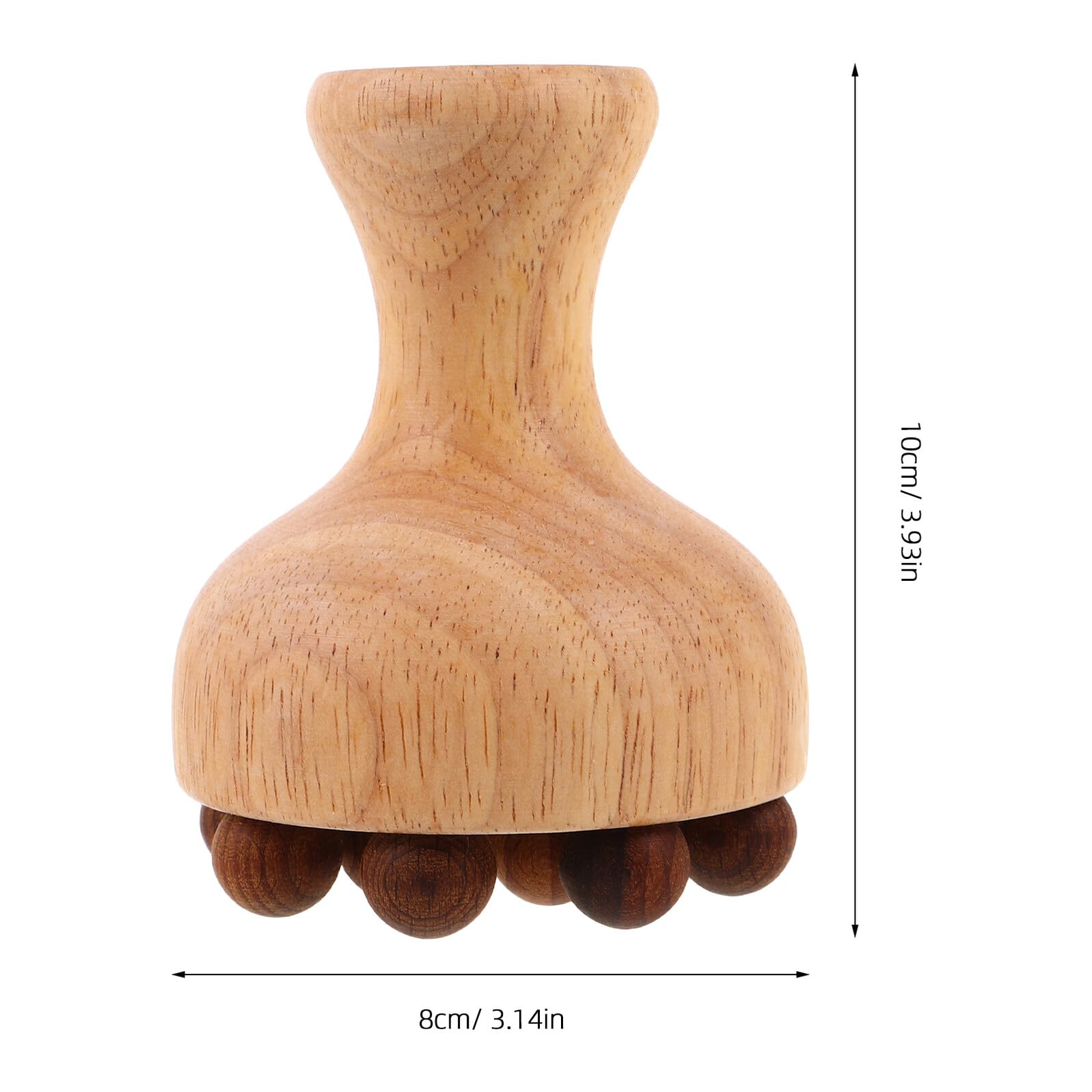 Masajeador Corporal Manual de Madera Forma de Hongo Herramienta Terapéutica para Masaje Linfático Contorno y Relajación Muscular para Cuello Espalda Cabeza y Piernas Ligero y