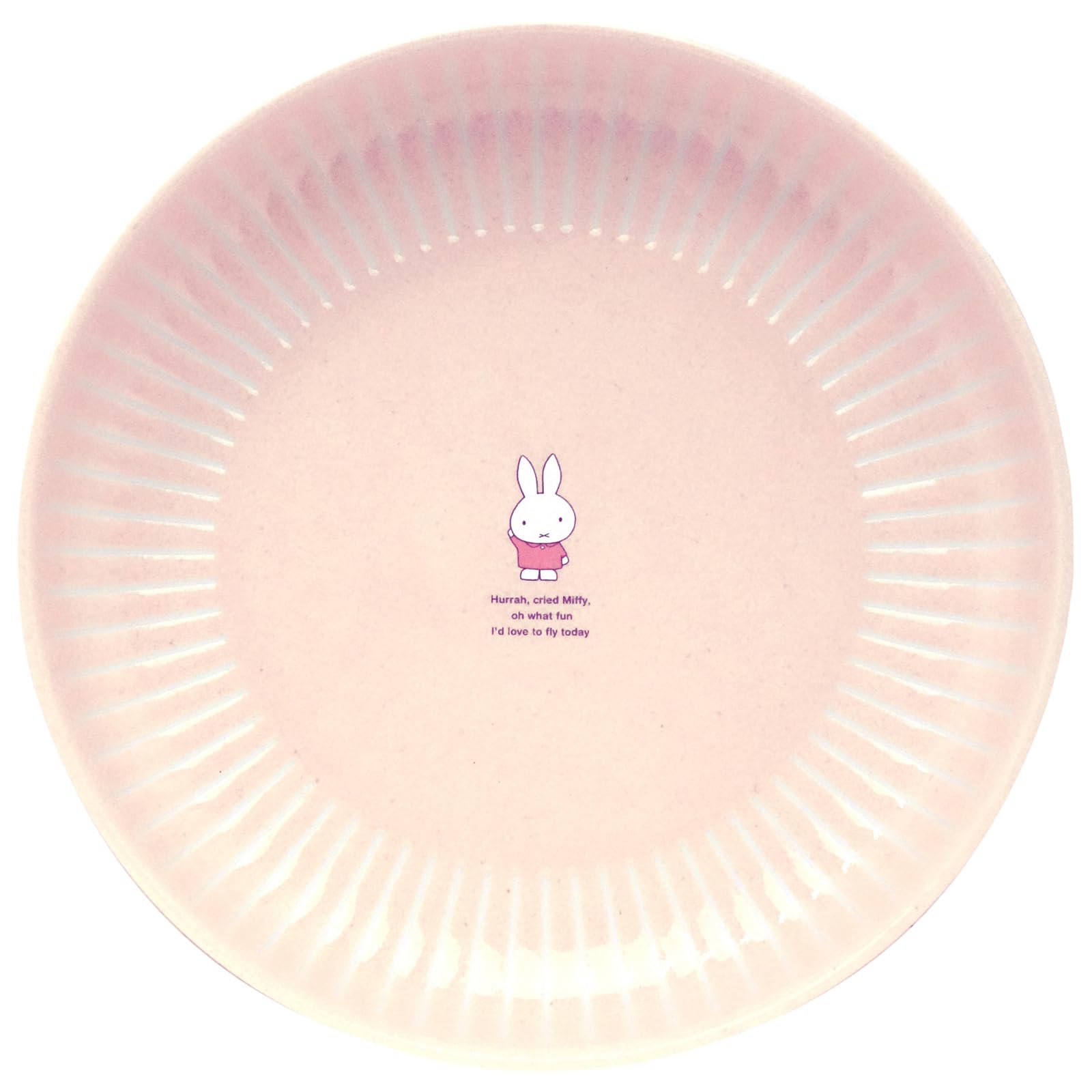 Kinsho Miffy Plate, 8.3 in, Coral Pink