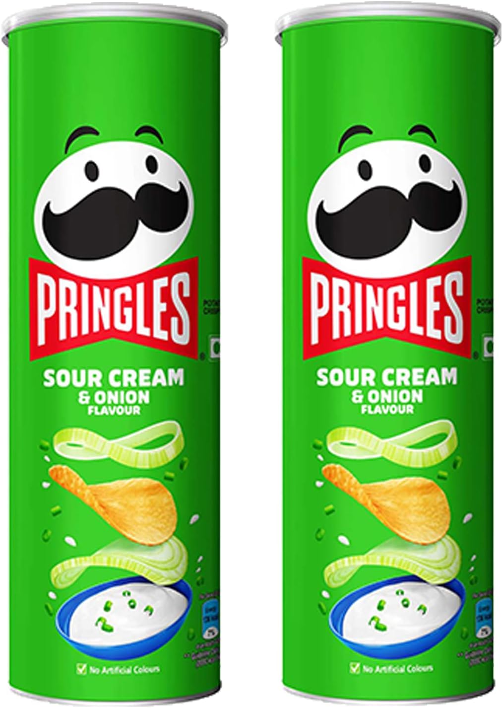 Pringles Sour Cream & Onion 107 gram (Pack of 2)