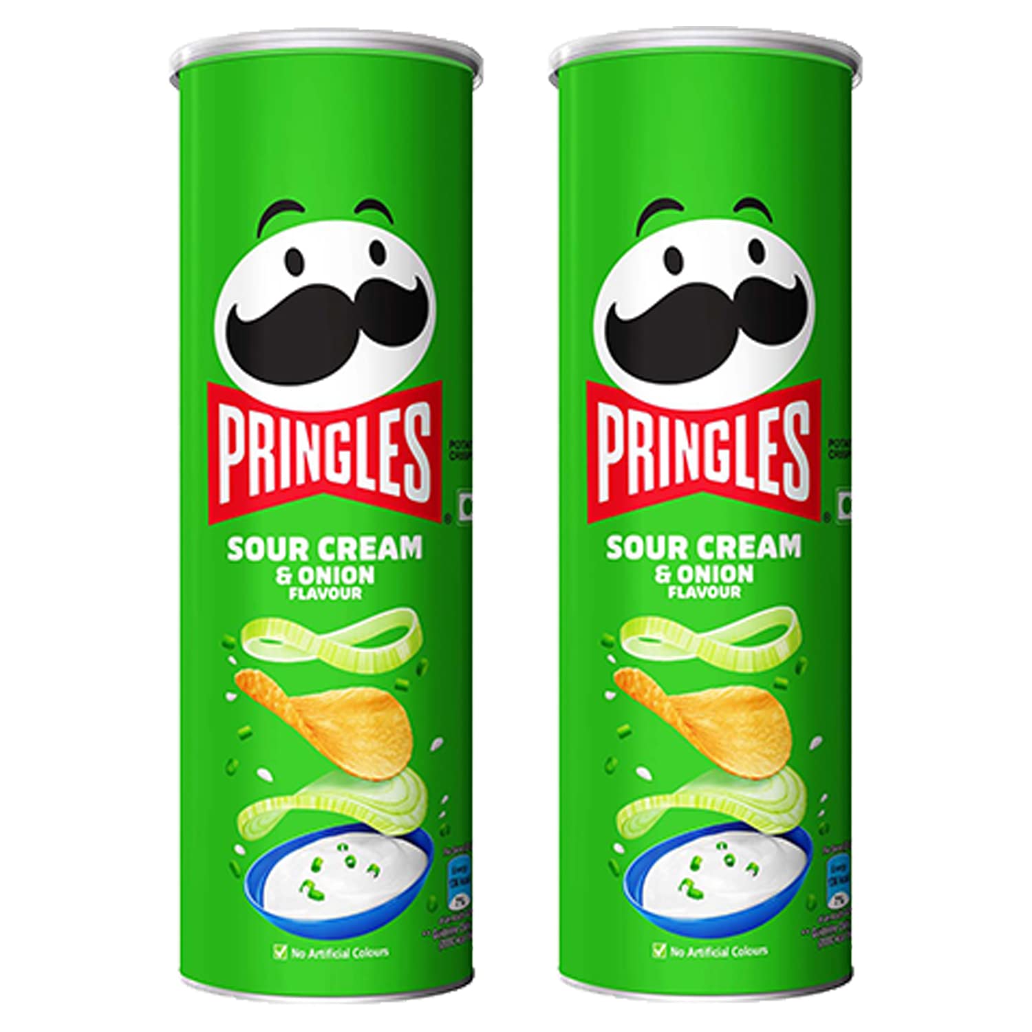Kellogg's Pringles Sour Cream & Onion 107 gram (Pack of 2)