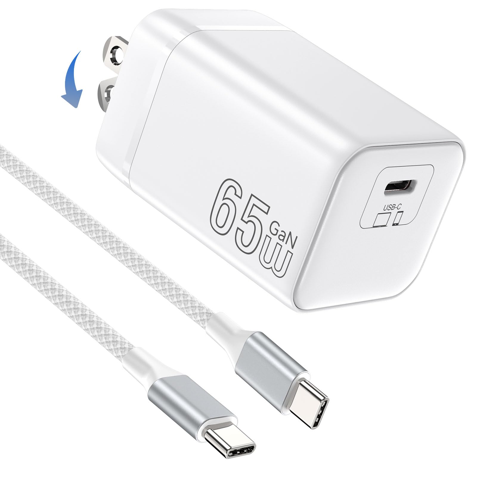 Amazon | 【2026年新登場】PD 65W 急速充電器 type-c【GaN II採用】2M