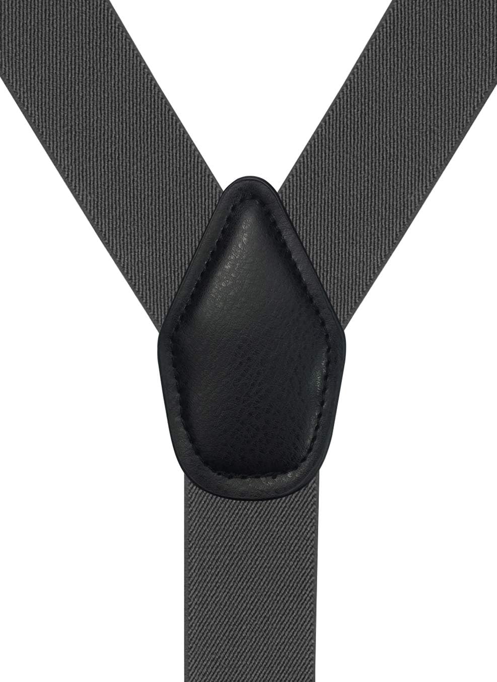 Moulen Men's Y-Back 1.4 Inches Wide Button End Elastic Adjustable Suspenders - Image 2