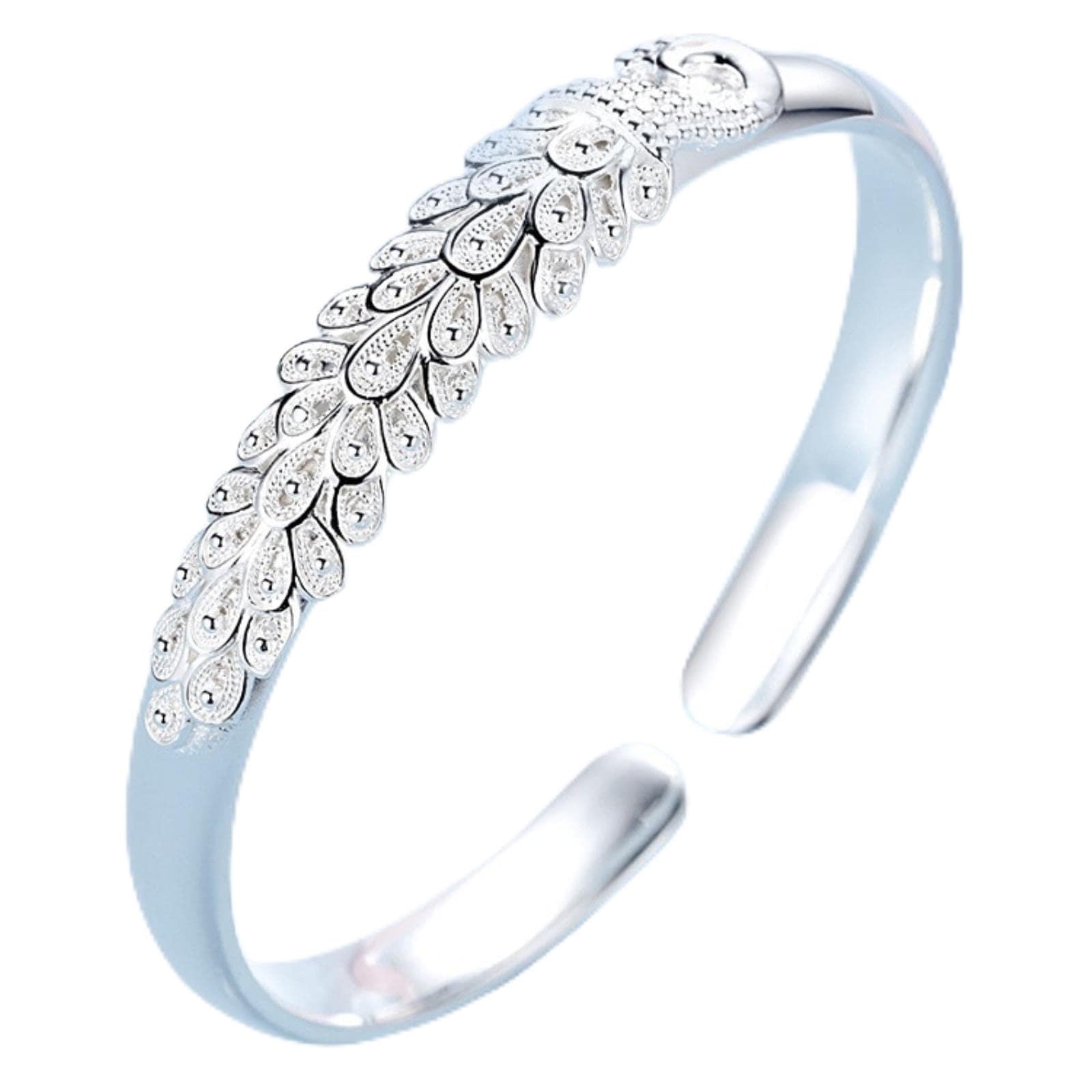 JIJIBA JIJIBA Bonita Pulsera de Plata de Ley 925 Brazaletes para Mujer Fiesta de Moda Boda Accesorios joyería Regalo