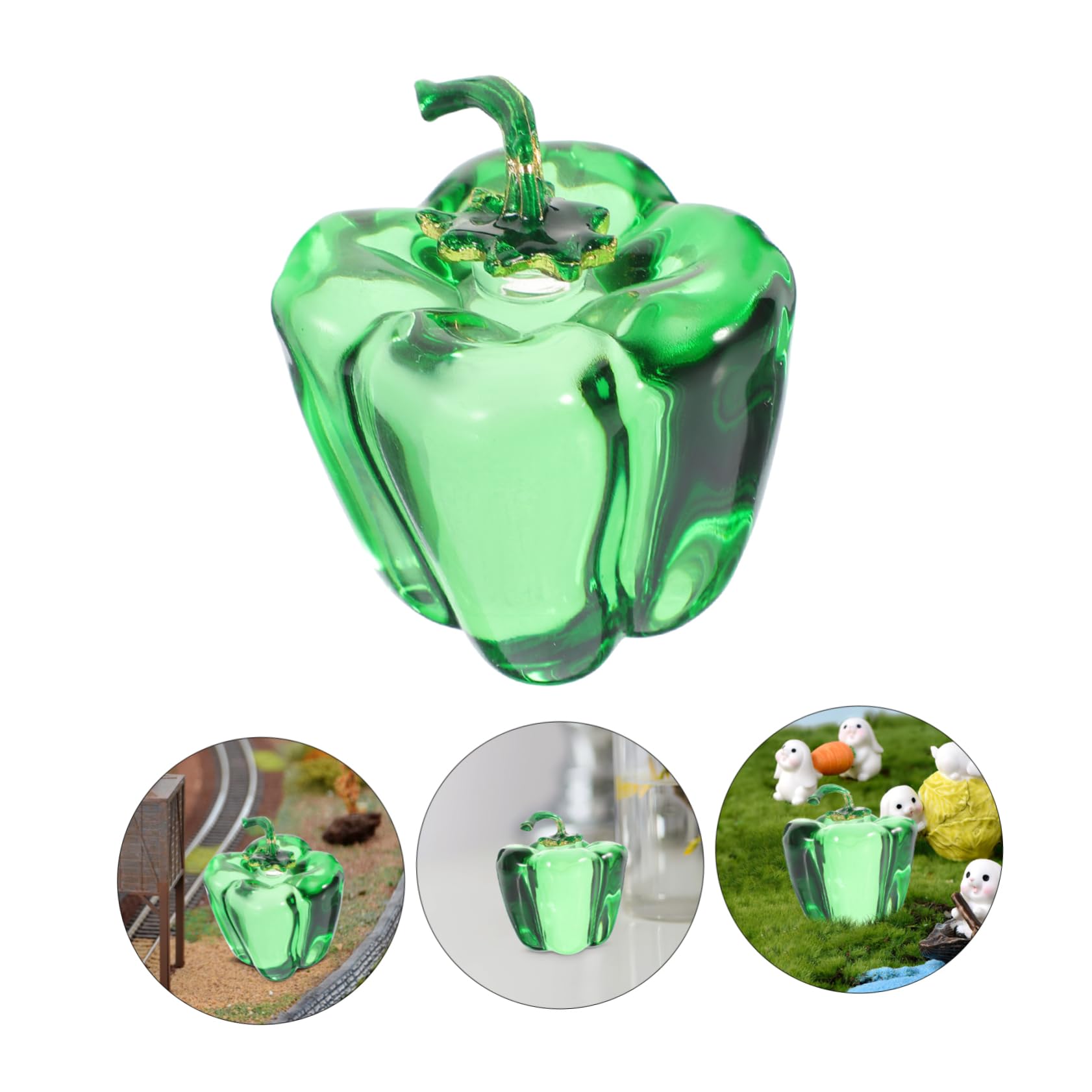 ピーマン 置物 インテリア 緑 グリーン クリスタル Amazon.co.jp: CORHAD 水晶ピーマン置物 おしゃれなデスクトップ