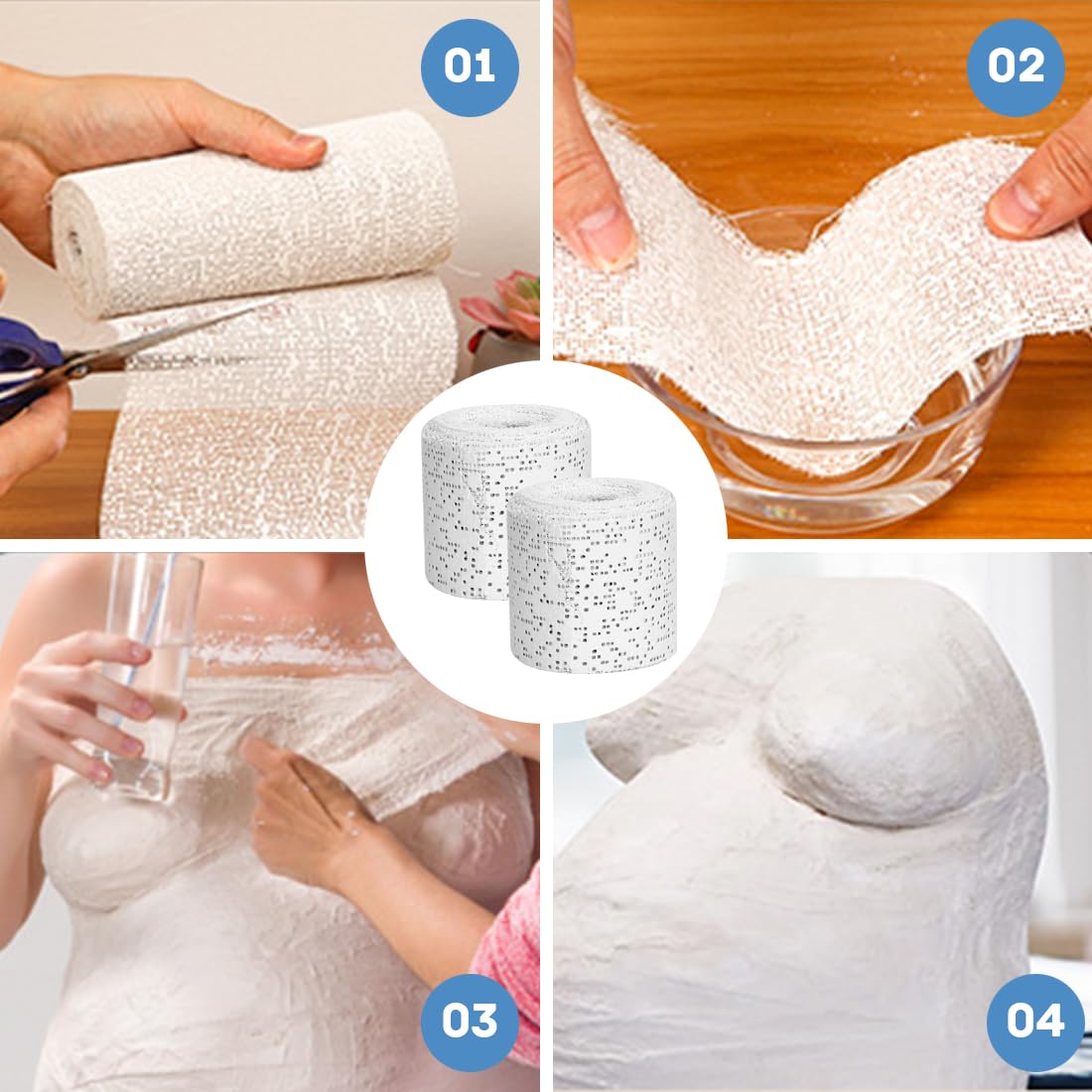 Gips gaas - Gipsverband - Geïmpregneerd gips gaas - Gipsrol - Flexibel