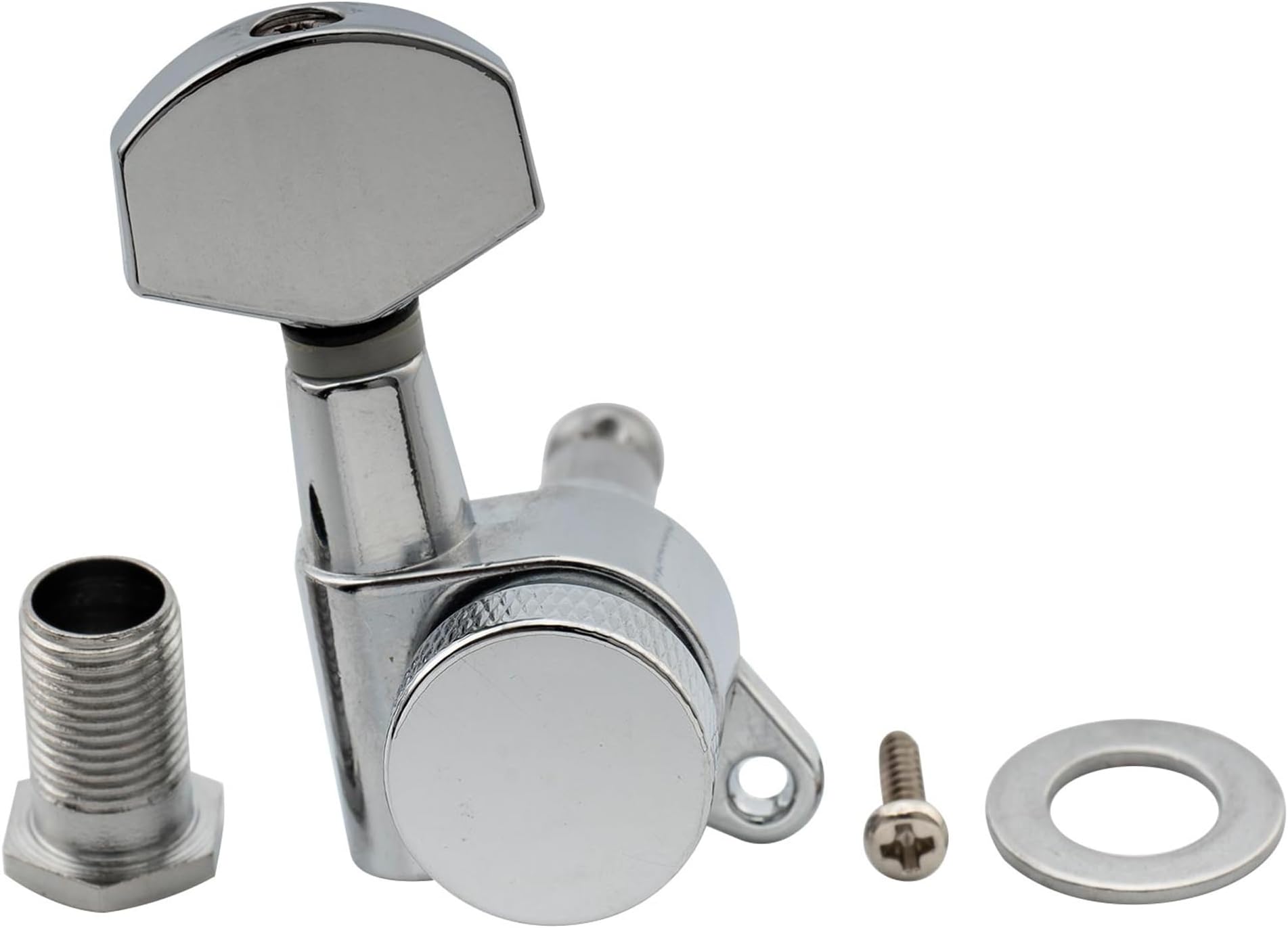 Musiclily Pro 6 String Side Single Locking Pegs 15:1 Gear Ratio Base Side Locking Tuner for StratoStrat Telecaster Tele Electric Guitar Chrome