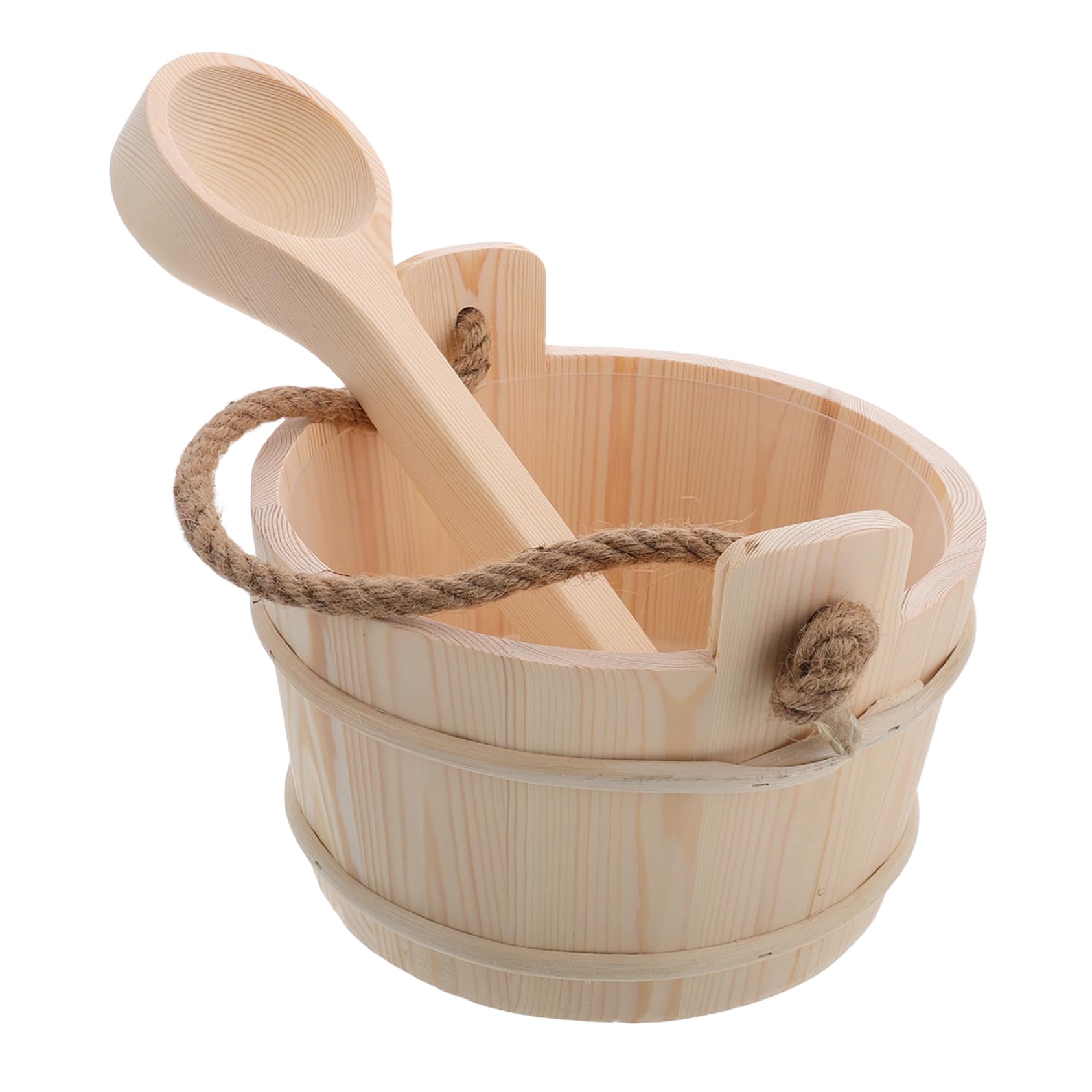Seau pour sauna avec ensemble pour soin corporel complet à utiliser chez soi