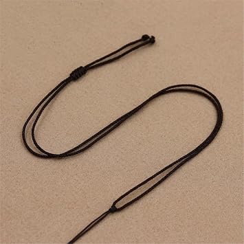 100 Pcs Jade Ropes Nylon Cord, Handmade Jade Pendant Adjustable Braided Necklace Rope Cord Empty Necklace Holder Strings Jade Rope Strings Cords for Necklace DIY Crafts Jewelry Making