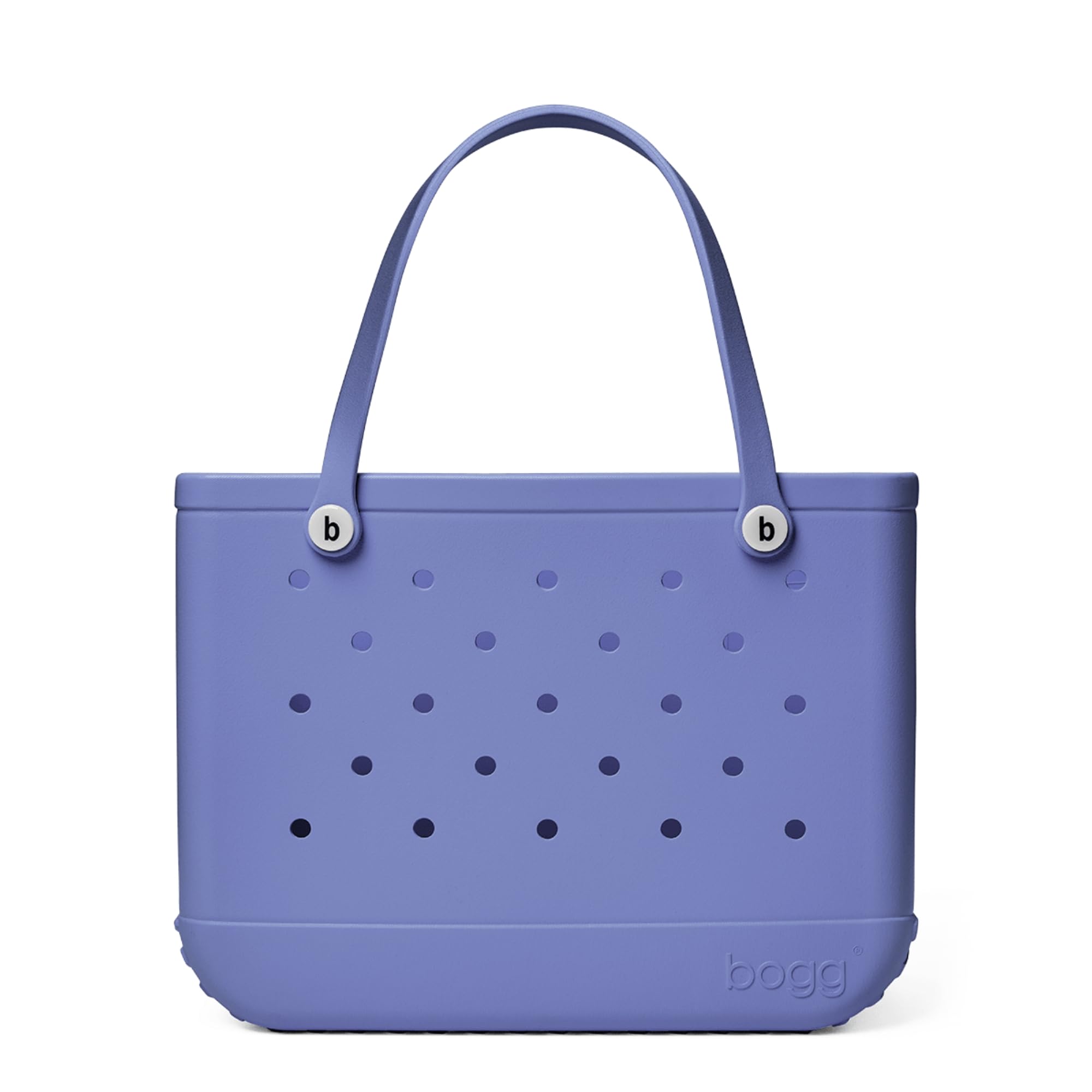 BOGG BAG Original Large Tote – 19” x 14” x 9” – Durable, Washable, Tip-proof – Beach, Pool, Boat, Work, Sports (Pretty as a Periwinkle with White Buttons)
