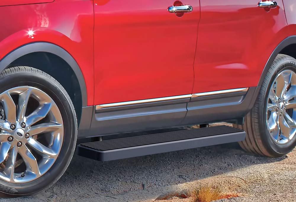 APS Running Boards (Side Steps Step Bars) Compatible With Ford Explorer 2011-2019 Sport Utility 4-Door (Stainless Steel Black Powder Coated 5 Inches) In | Whizz Running Boards