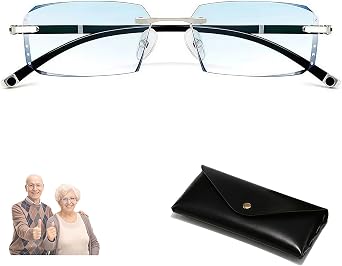 Presbyopia Glasses Color-Changing Vision Glasses Anti-Blue Light Self Adjusting Reading for Seniors Women Men
