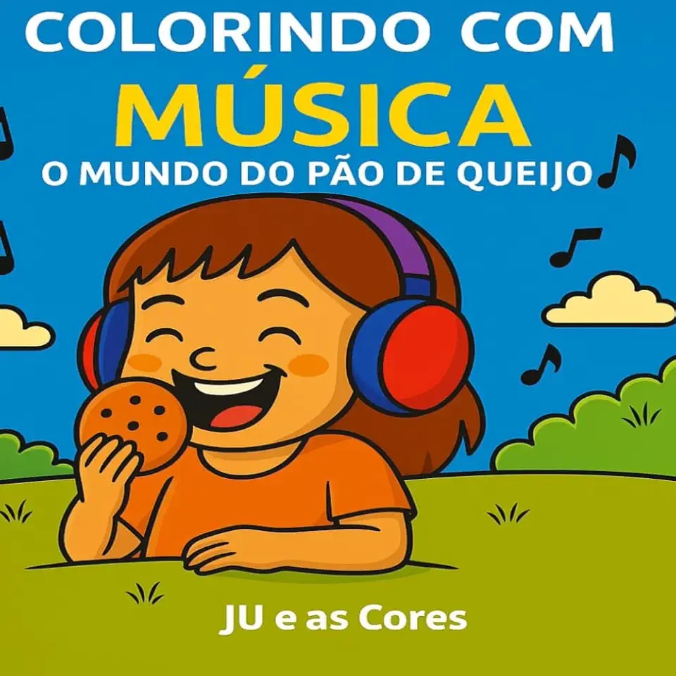 Colorindo com Mùsica: O Mundo do Pão de Queijo” (Portuguese Edition)