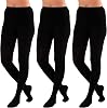 (3 Pairs) Made in USA - Compression Tights for Women 20-30mmHg - Womens Graduated Compression Pantyhose for Swelling, Embolism, Sclerotherapy, DVT - Beige, Large - A204BE3-3