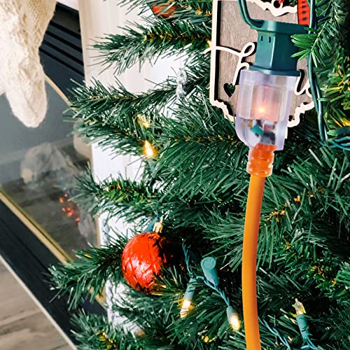 Firmerst 25 Ft 14/3 Lighted Outdoor Extension Cord Sjtw Flat Plug #TOP6