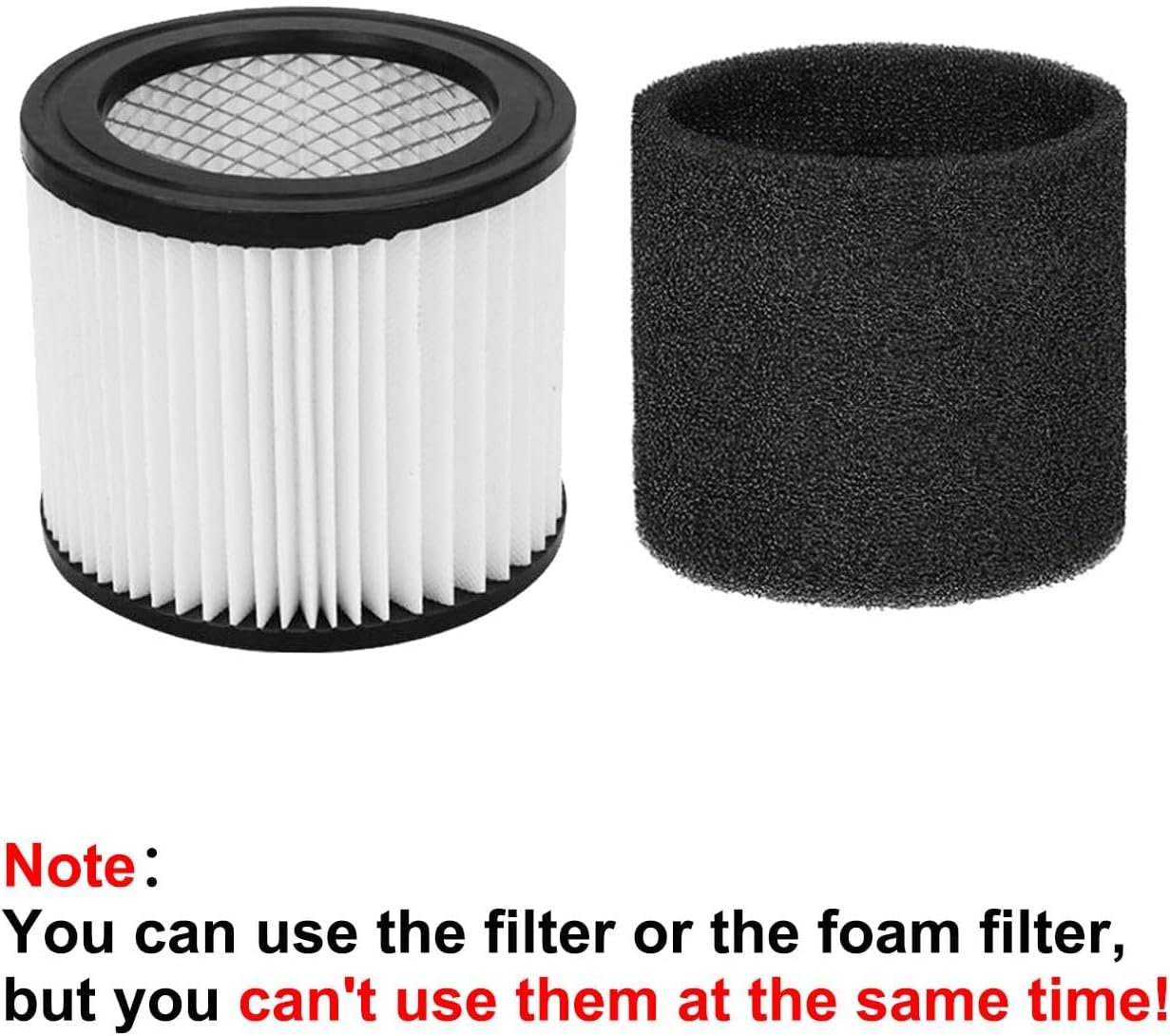 MZY LLC 4 Pack 90398 HEPA Vacuum Replacement Filter & 2 Pack 90585 Foam Sleeve Filter for Shop-Vac Type AA Hangup Wet Dry Vacuum Cartridge Filter 90398, 903-98, 903-98-00, 9039800