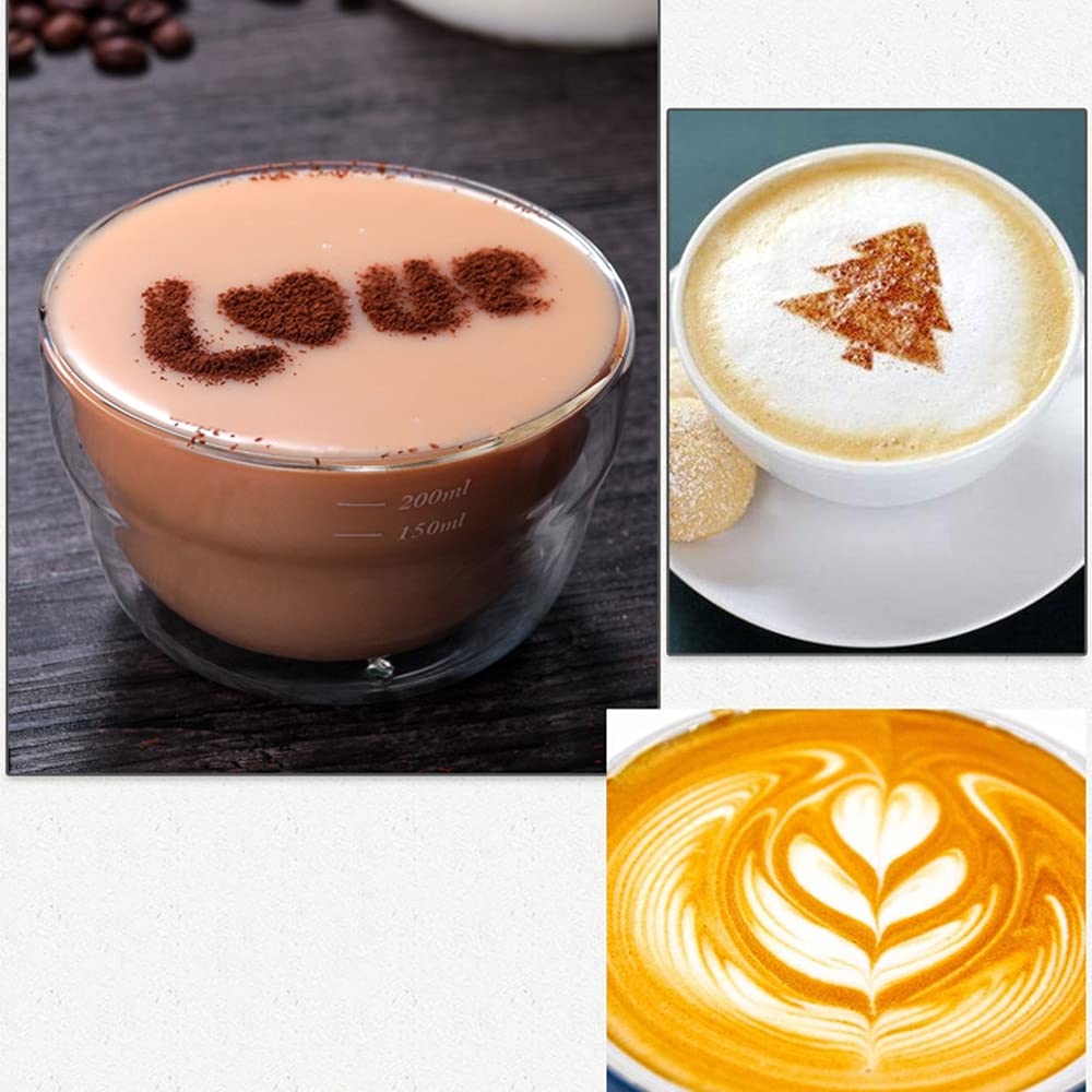 Thickened Hand Hammered Glass Creamer Pitcher with Wooden Handle 17Oz 500ML Coffee Milk Frothing Cup Clear Measuring Scale — view 8