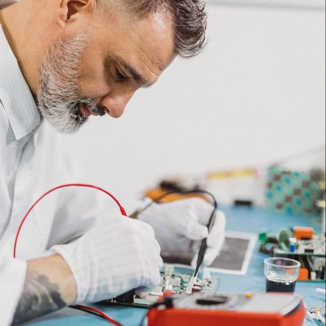 Aghi Piercing Per Multimetro, 10 Pezzi Punte Di Misurazione 0.7Mm 30V Per Test Elettrici Industriali, Sonde Rosse E Nere